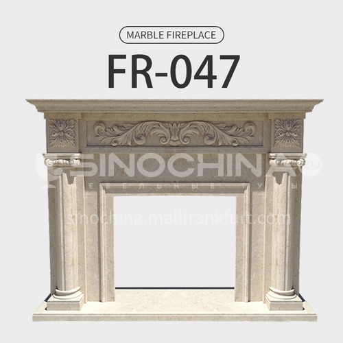 Natural stone European classical style fireplace FR-047
